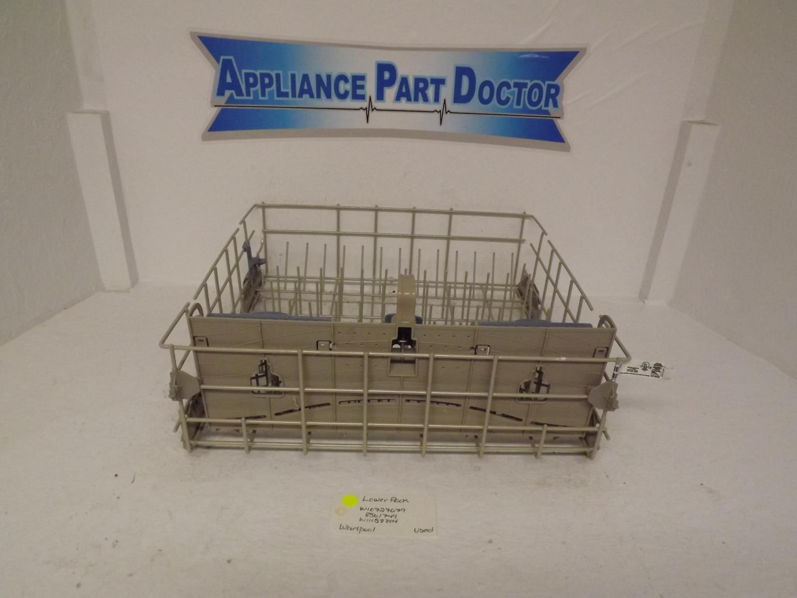 Whirlpool Dishwasher W10727679 8561749 W11158804 Lower Rack Used Whirlpool Dishwasher W10727679 8561749 W11158804 Lower Rack Used